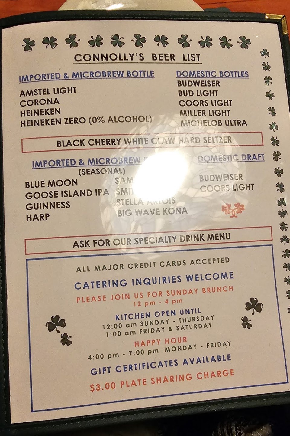 Menu page with burgers, chicken, and sandwiches.